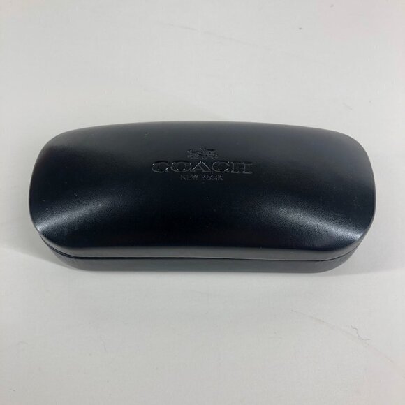 Coach Black Hard Shell Glasses Sunglass‎ Case Black Velvet Interior Unisex - Picture 1 of 12